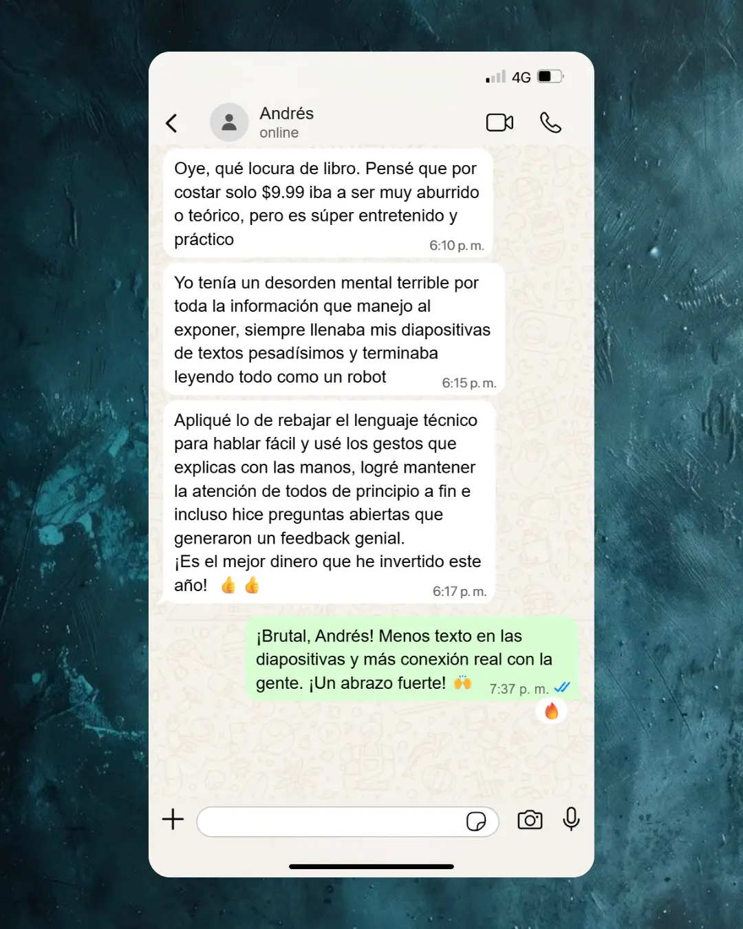 Testimonio de Andrés sobre sus exposiciones